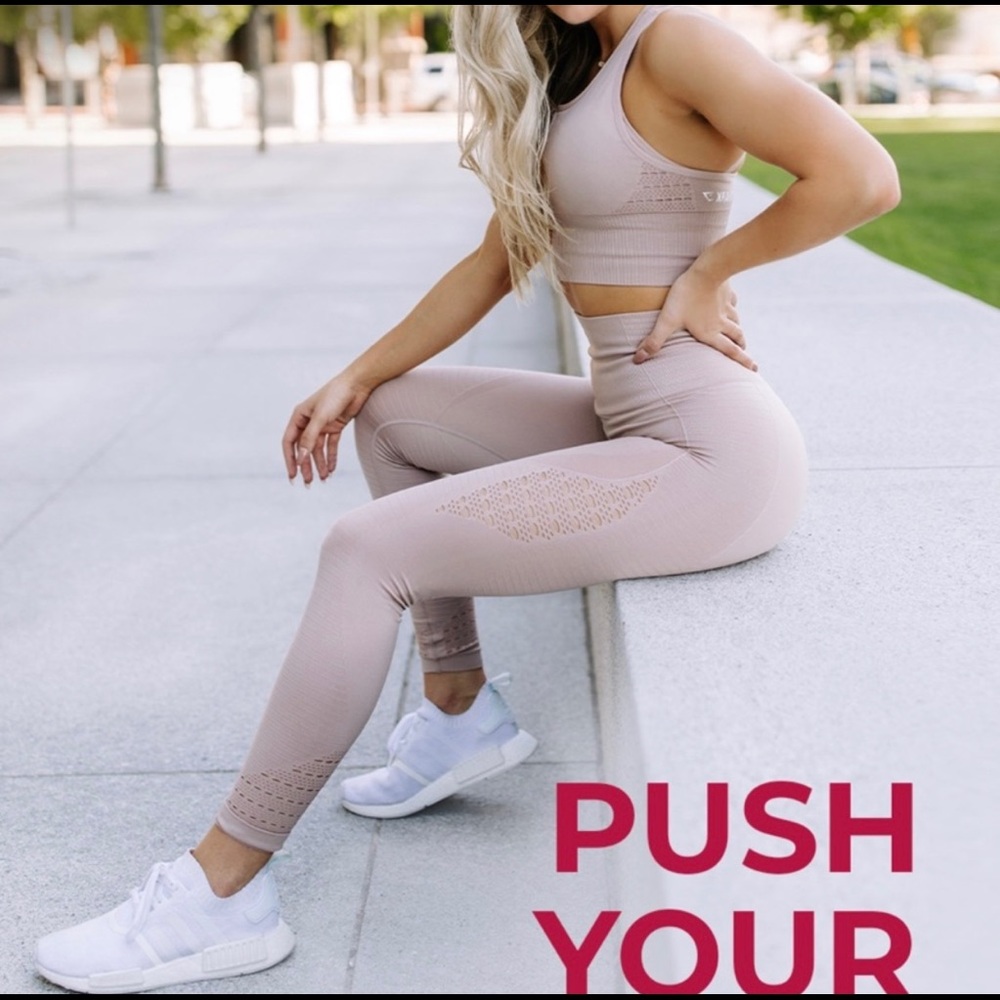 Gym shark seamless energy high waist legging taupe